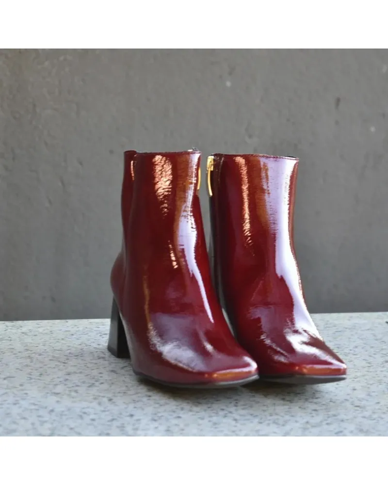 BOTINES DE CHAROL  PIEL |CALMODA 5103 TACóN ANCHO