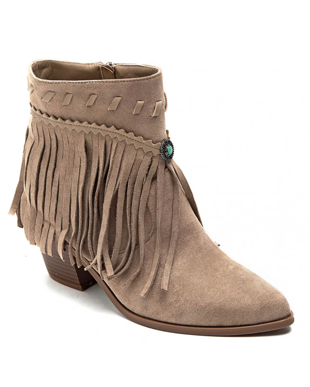 BOTINES DE MUJER EN COLOR TAUPE CON TACóN  ALMA