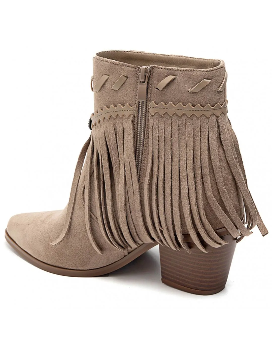 BOTINES DE MUJER EN COLOR TAUPE CON TACóN  ALMA