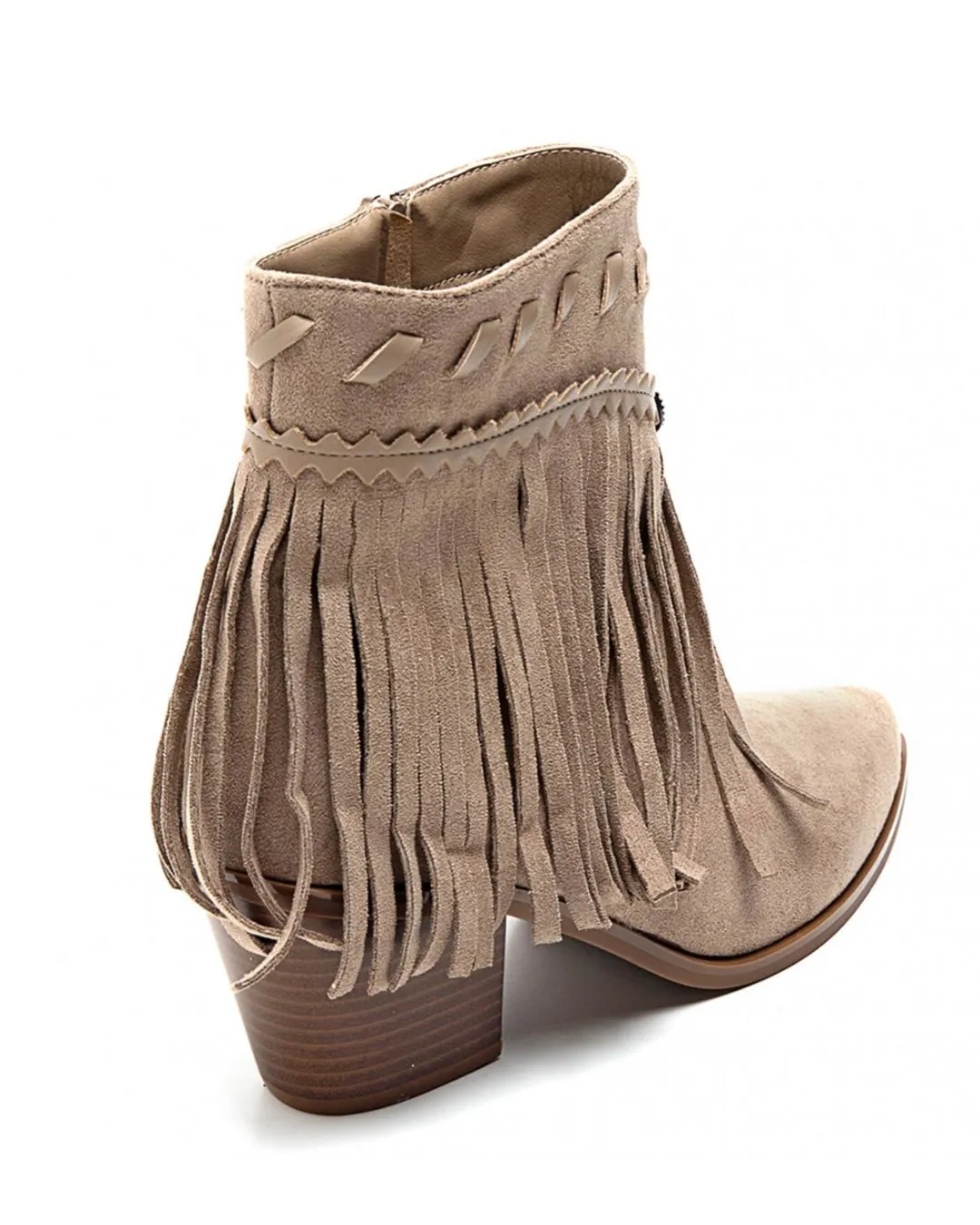 BOTINES DE MUJER EN COLOR TAUPE CON TACóN  ALMA