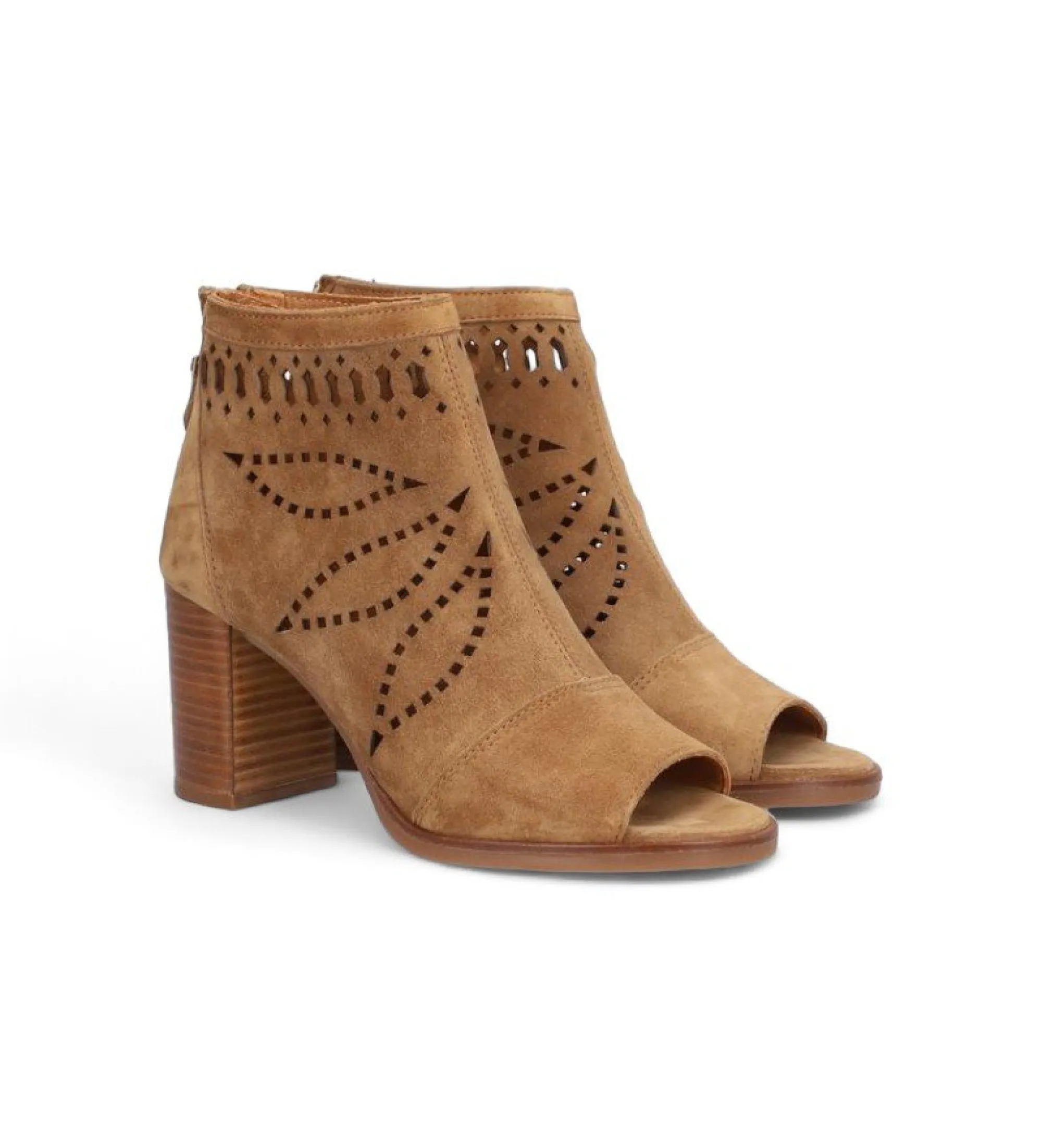BOTINES DE PIEL LISET MARRóN ALTURA TACóN 8CM