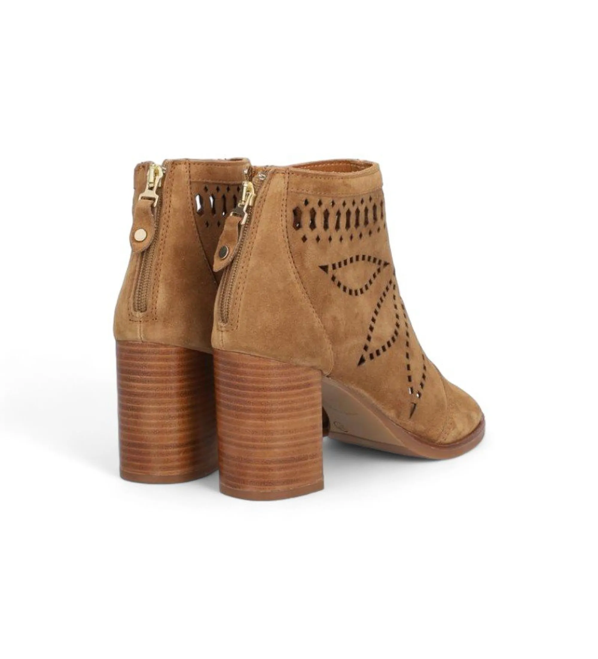 BOTINES DE PIEL LISET MARRóN ALTURA TACóN 8CM