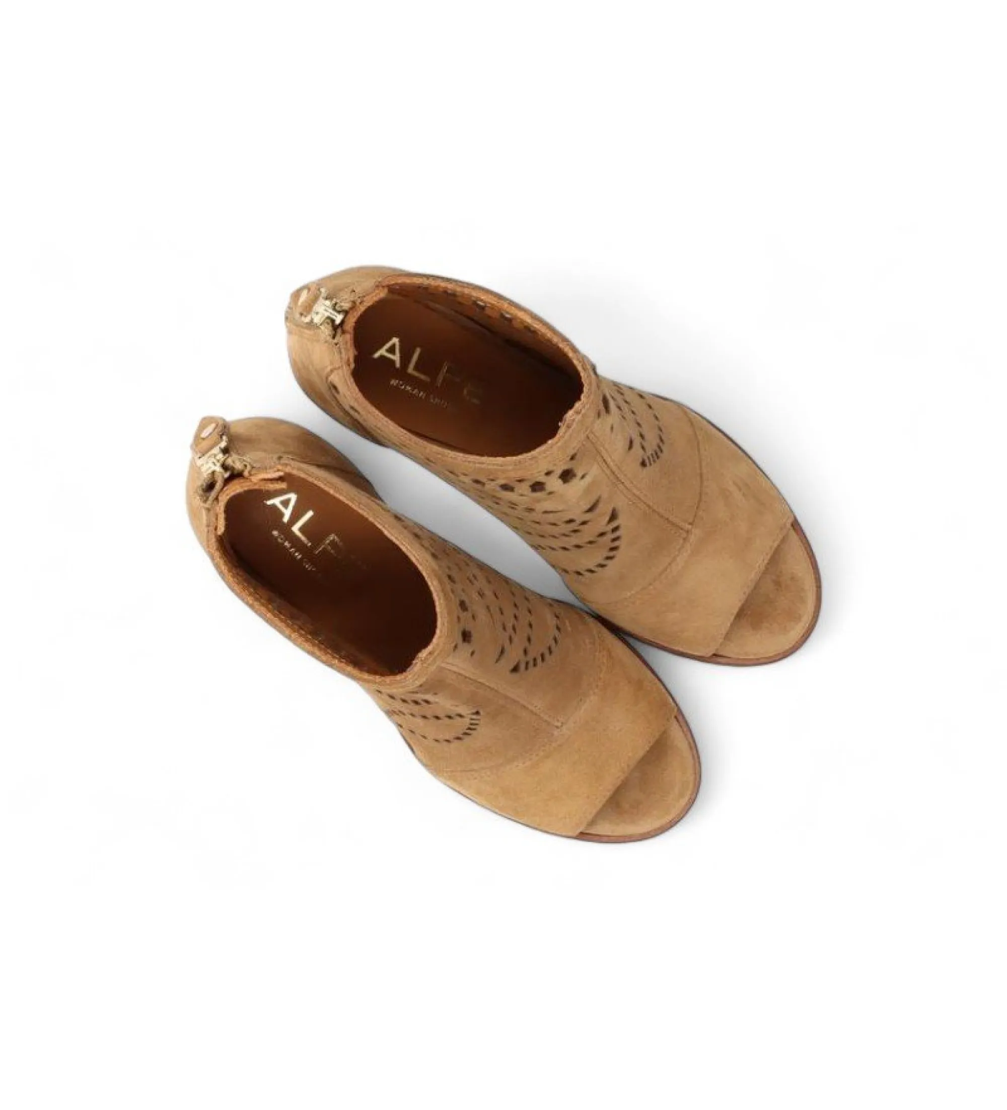 BOTINES DE PIEL LISET MARRóN ALTURA TACóN 8CM