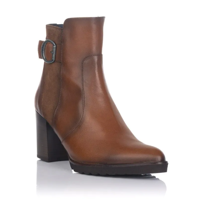 Botines De TacÓn Fluchos D8898 Mujer Cuero
