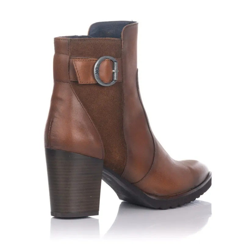 Botines De TacÓn Fluchos D8898 Mujer Cuero