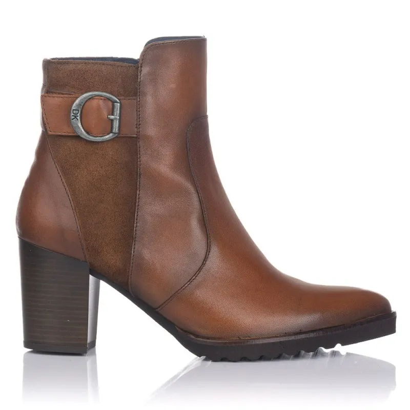 Botines De TacÓn Fluchos D8898 Mujer Cuero