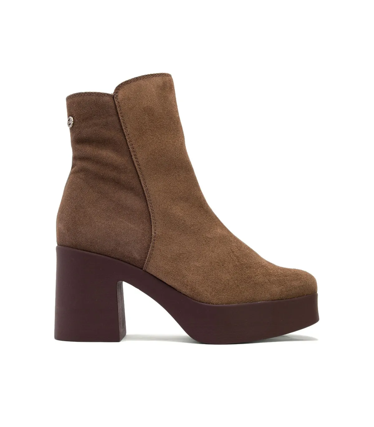 BOTINES DE TACÓN MOKA CON CREMALLERA LETA