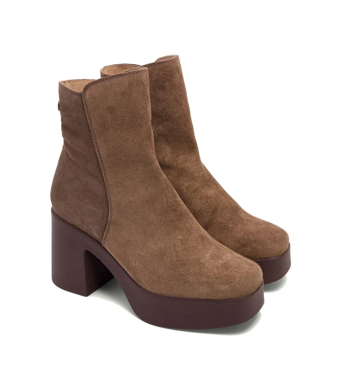 BOTINES DE TACÓN MOKA CON CREMALLERA LETA