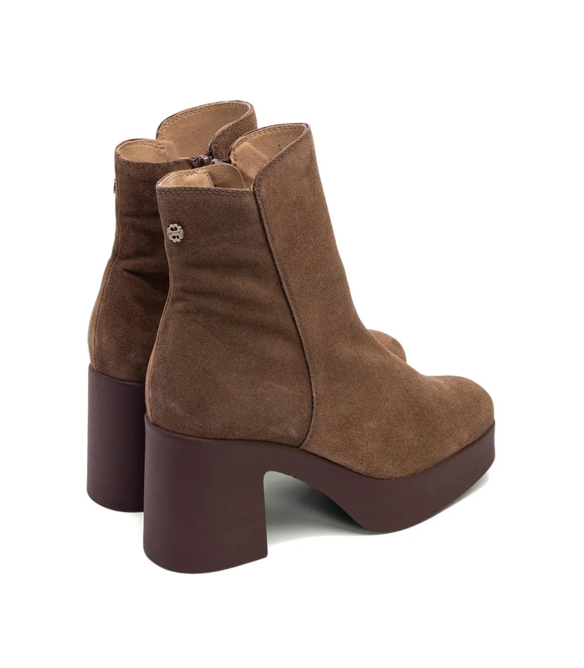 BOTINES DE TACÓN MOKA CON CREMALLERA LETA