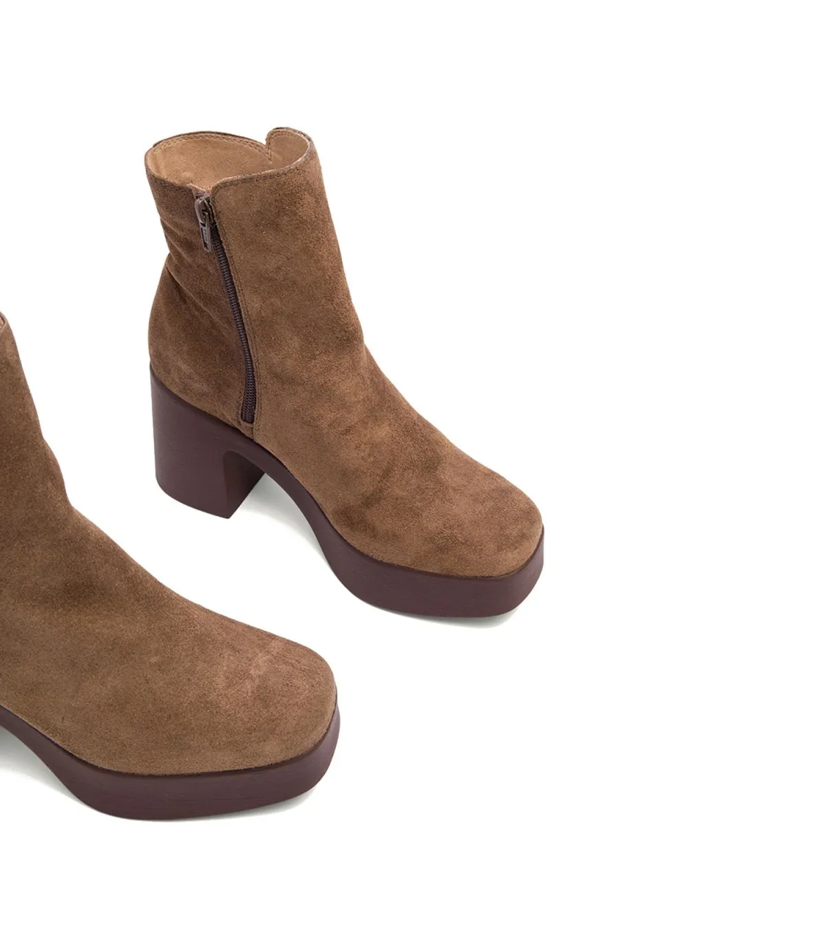 BOTINES DE TACÓN MOKA CON CREMALLERA LETA