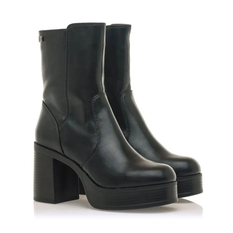 Botines De TacÓn Mustang 53562 Mujer Negro