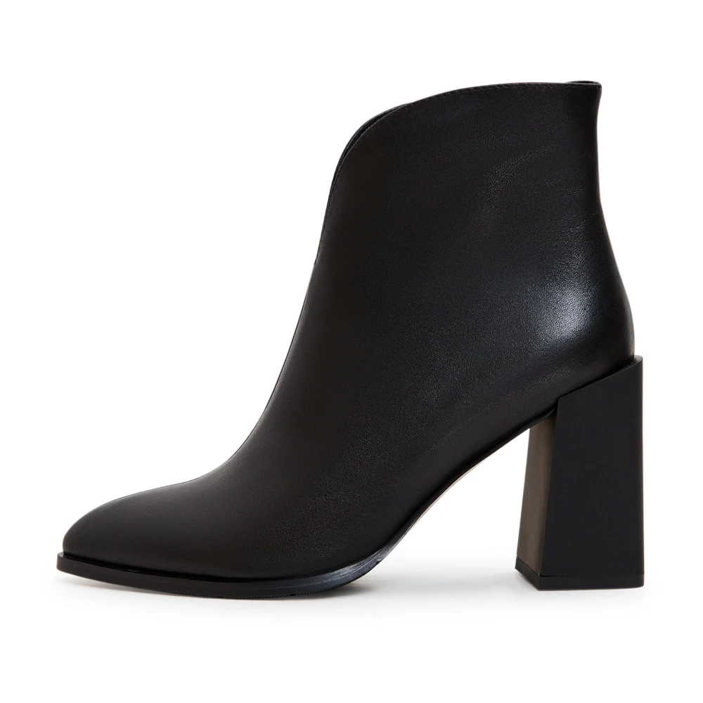 Botines de Tacón Bloque Negro