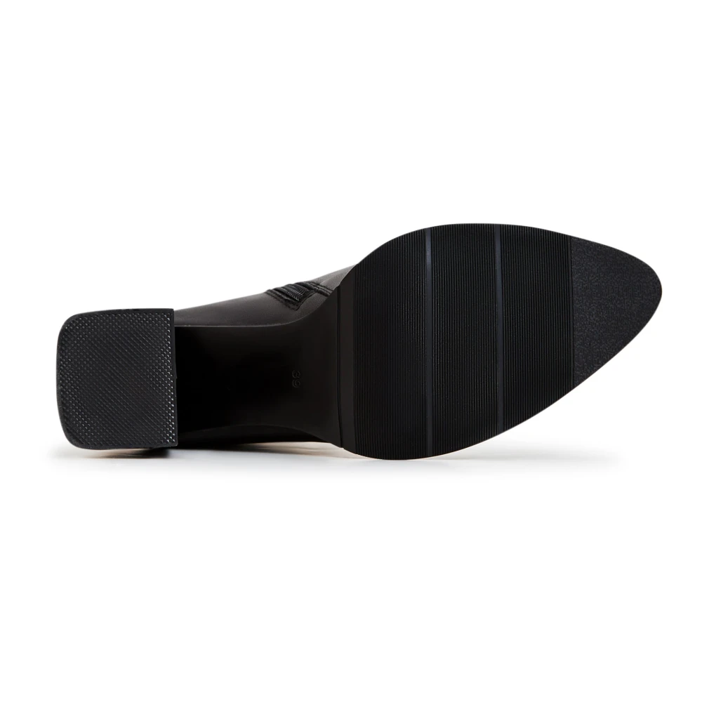 Botines de Tacón Bloque Negro