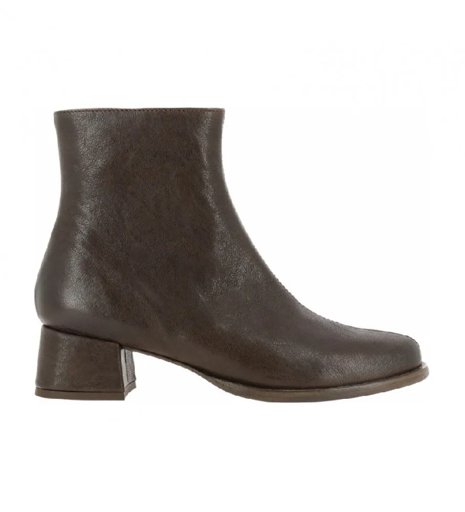 BOTINES S3037 MONTONE MARRóN CASI NEGRO ALTURA TACóN: 5.2CM