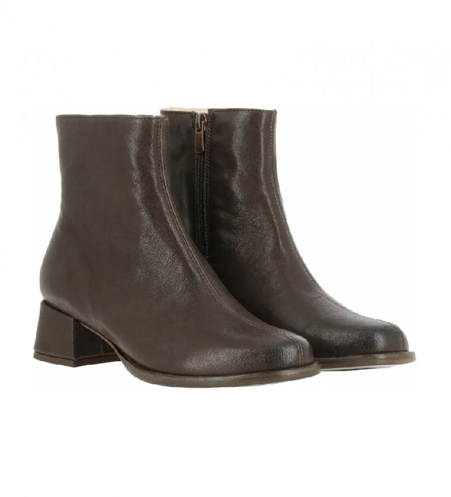 BOTINES S3037 MONTONE MARRóN CASI NEGRO ALTURA TACóN: 5.2CM
