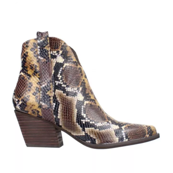 Botines tacón Alma en pena con estampado animal print