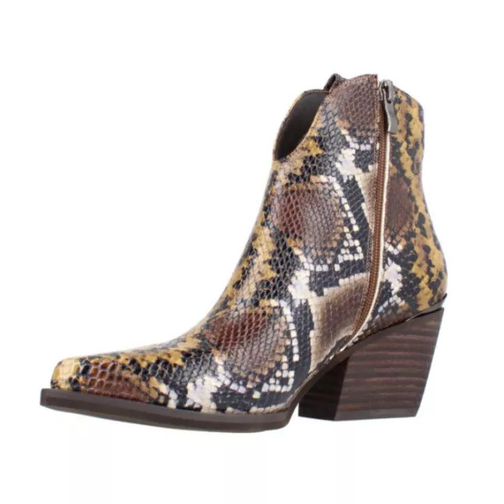 Botines tacón Alma en pena con estampado animal print