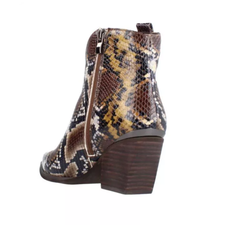 Botines tacón Alma en pena con estampado animal print
