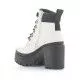Botines tacón Owel adelaide blancos con cordones