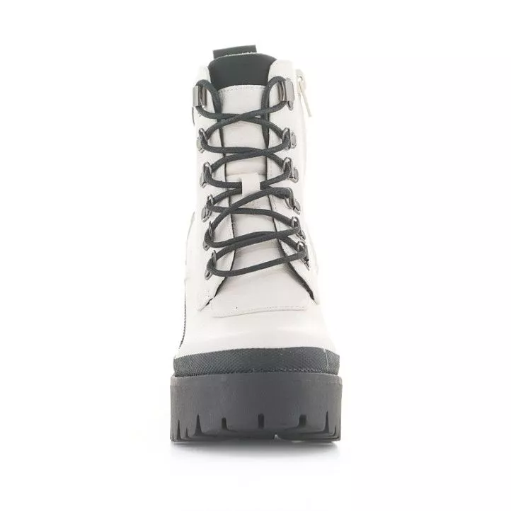 Botines tacón Owel adelaide blancos con cordones