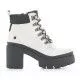 Botines tacón Owel adelaide blancos con cordones