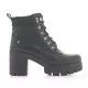 Botines tacón Owel adelaide negros con cordones
