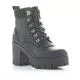 Botines tacón Owel adelaide negros con cordones