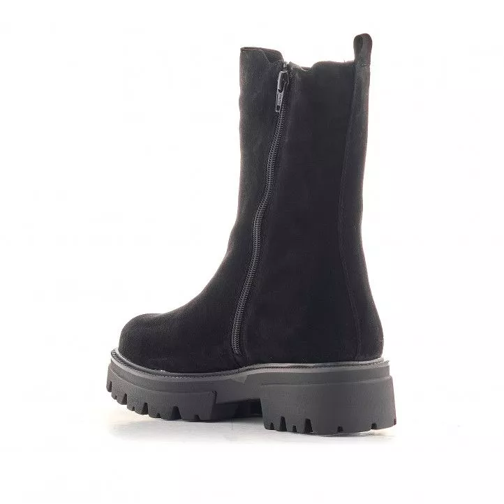 Botines tacón Redlove viveka negras con serraje y elástico