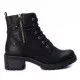 Botines tacón Refresh negros con cremallera color cobre