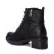 Botines tacón Refresh negros con cremallera color cobre