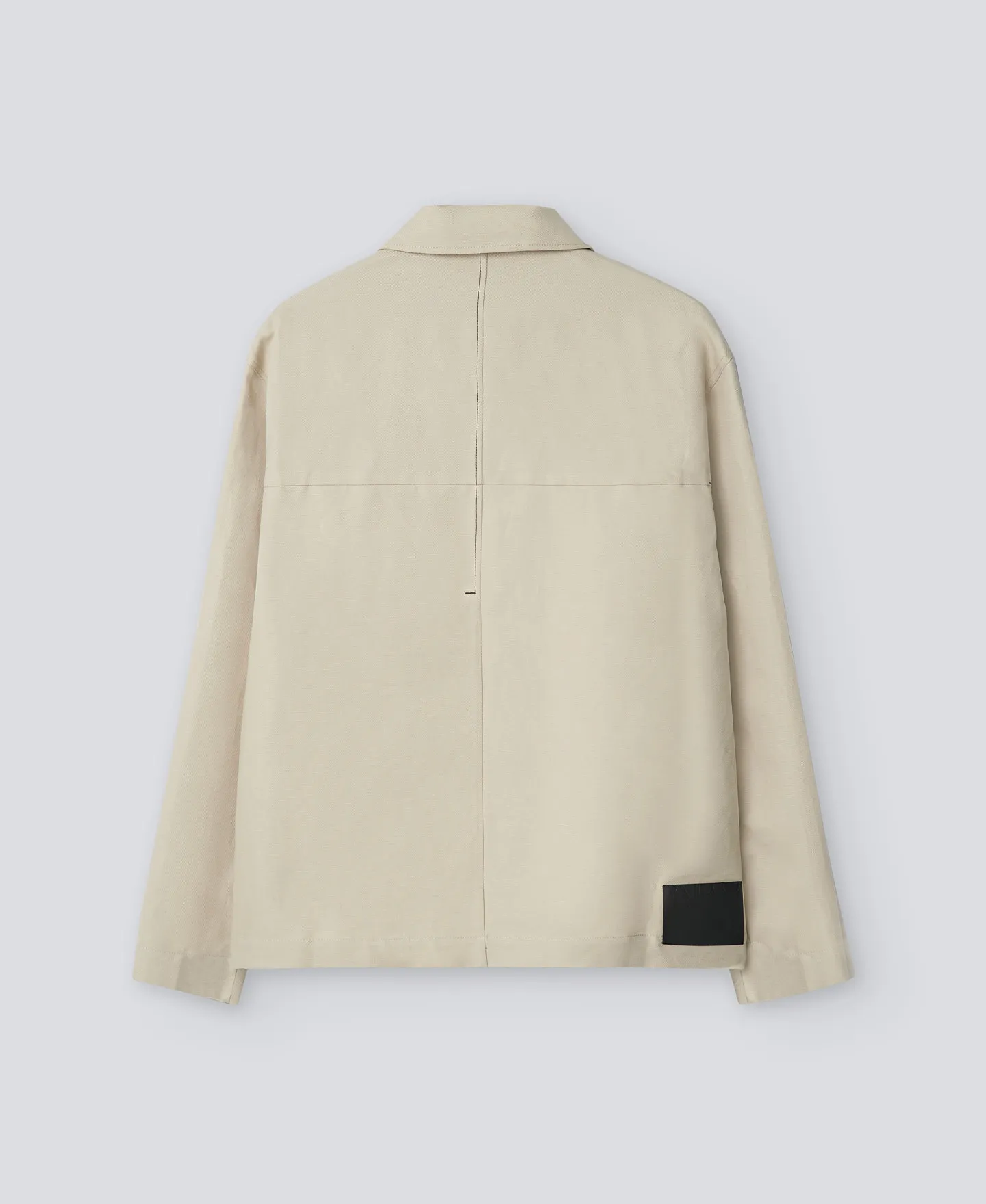 Boxy cotton linen overshirt for man