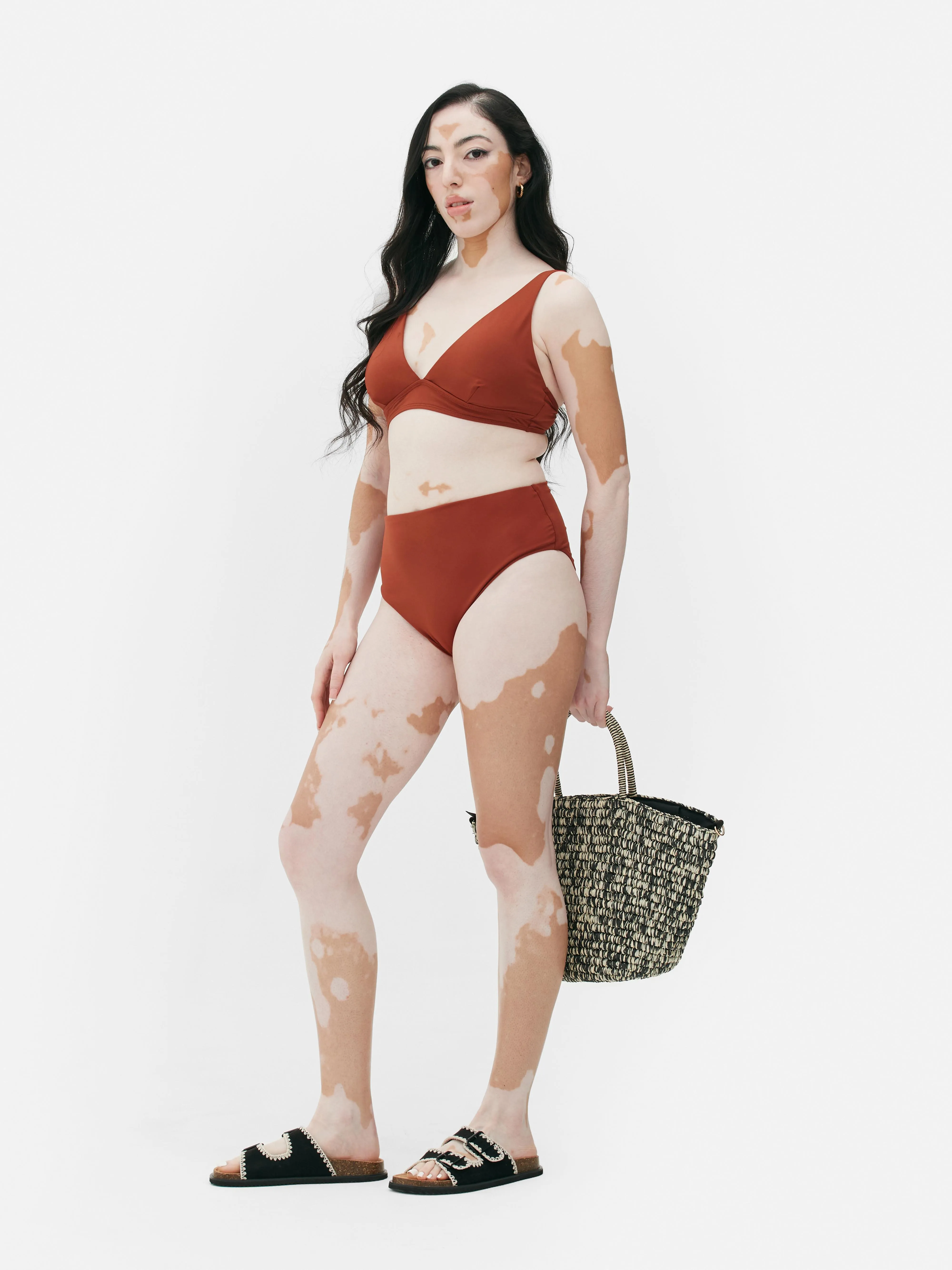 Braguitas de bikini de talle alto