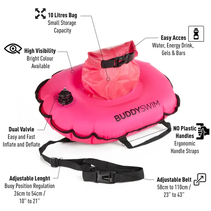 BUDDYSWIM Boya Natación Aguas Abiertas HYDRASTATION (Donut) Rosa
