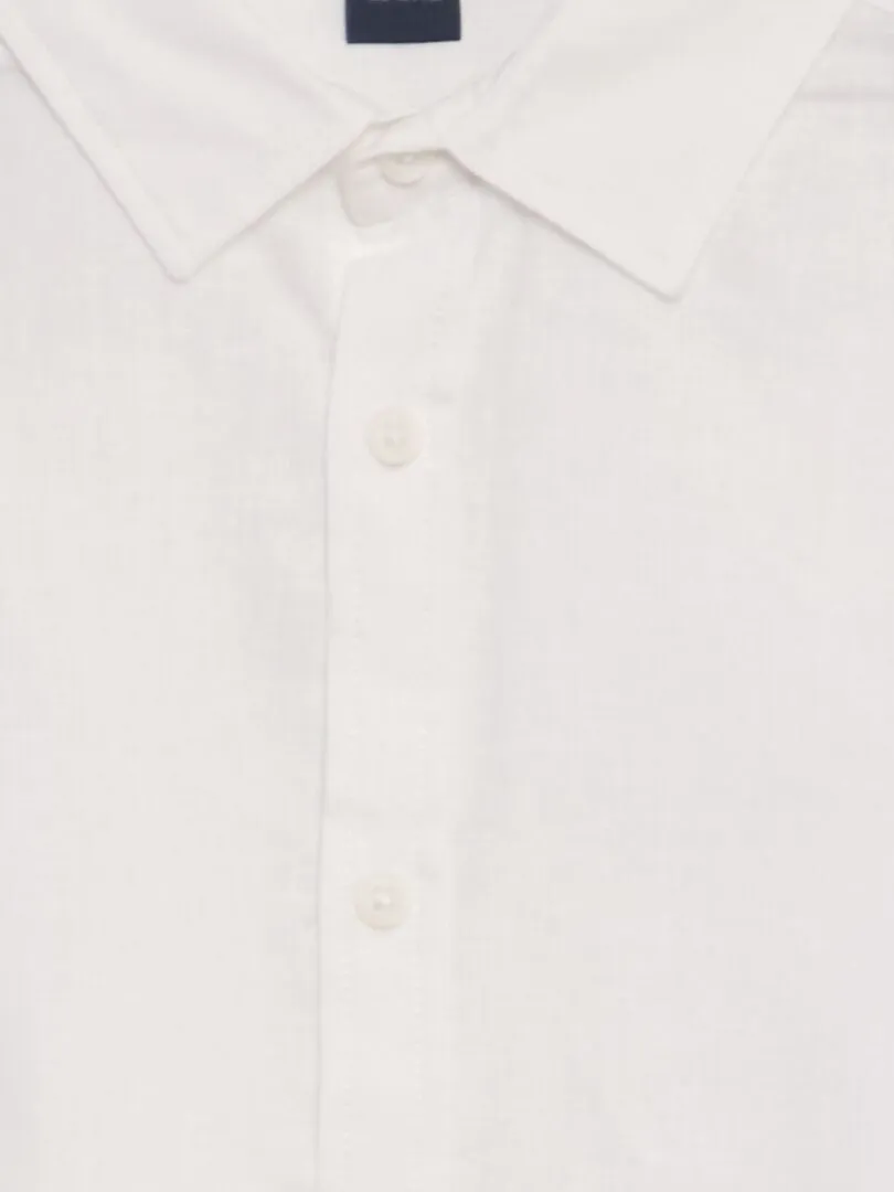 CAMISA DE MEZCLA DE CáñAMO  BLANCO
