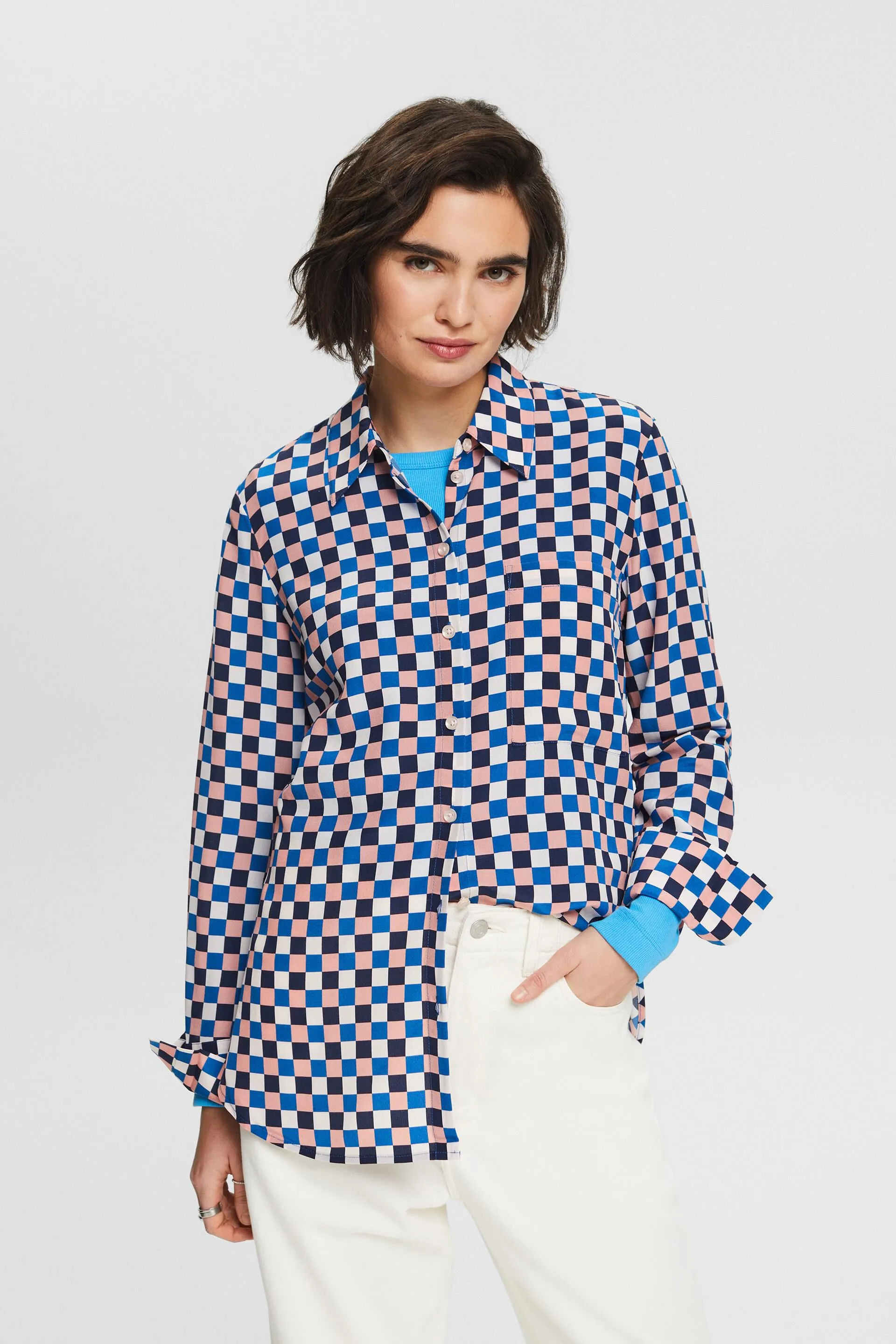 Camisa estampada de seda