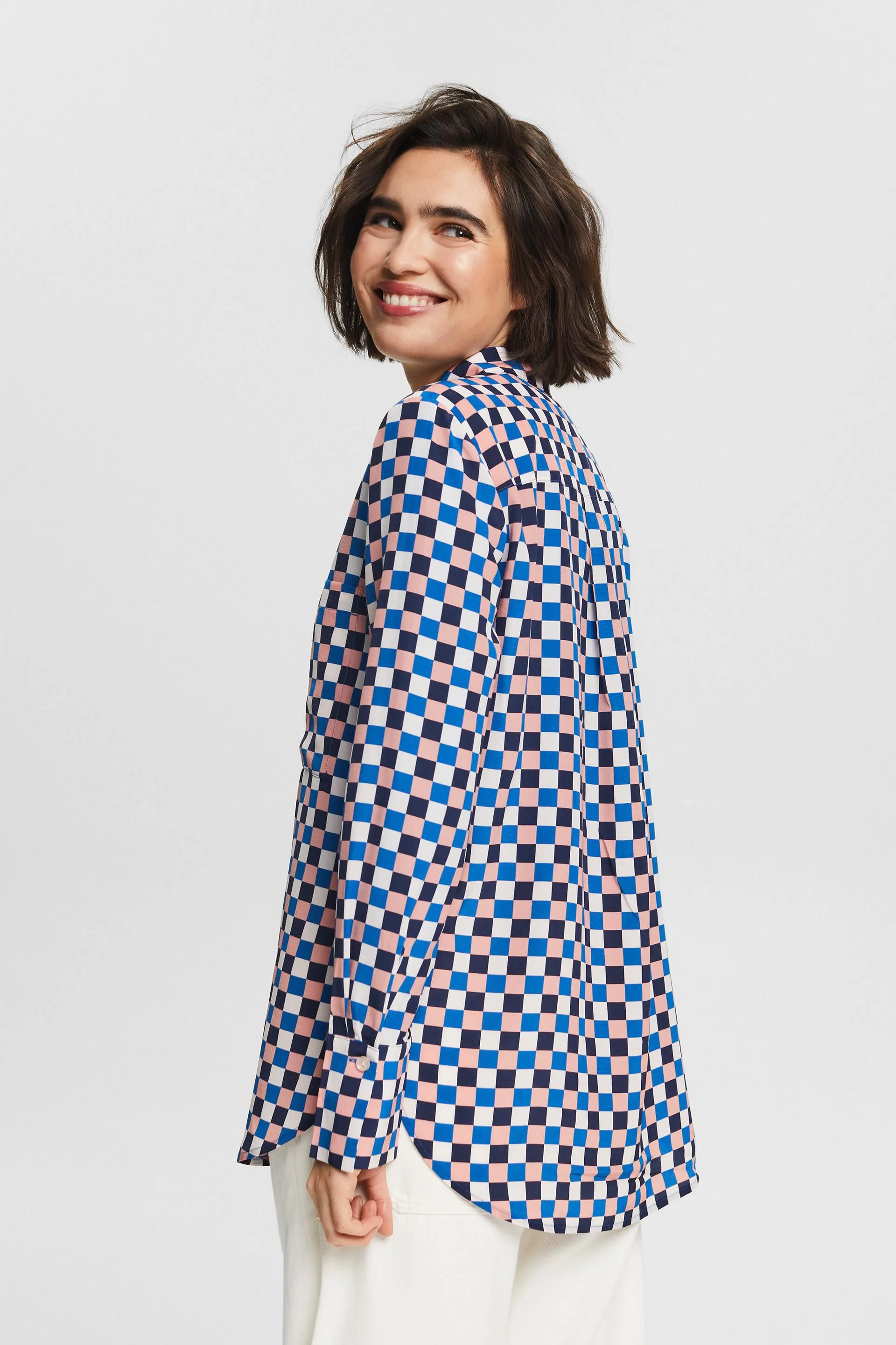 Camisa estampada de seda