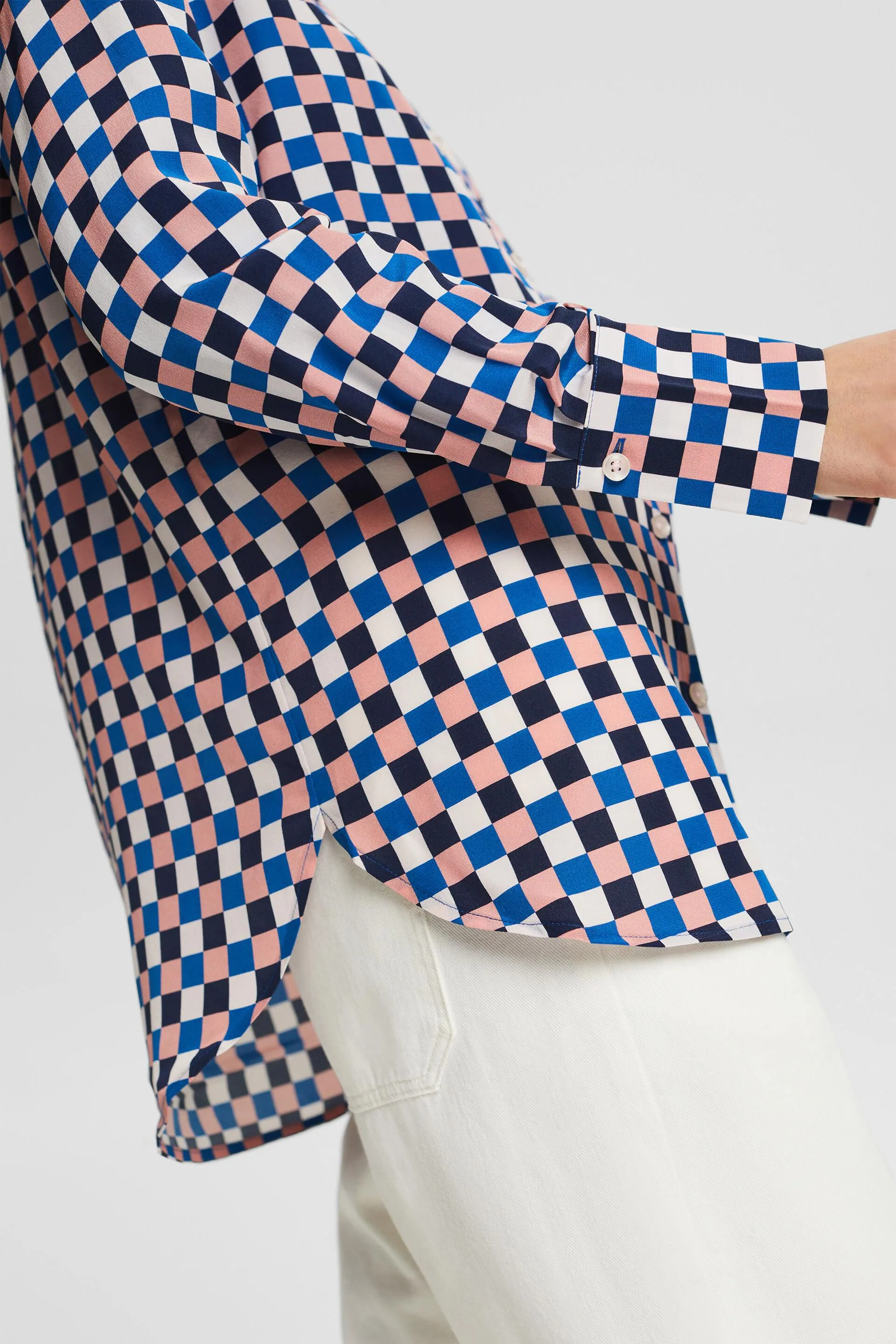 Camisa estampada de seda