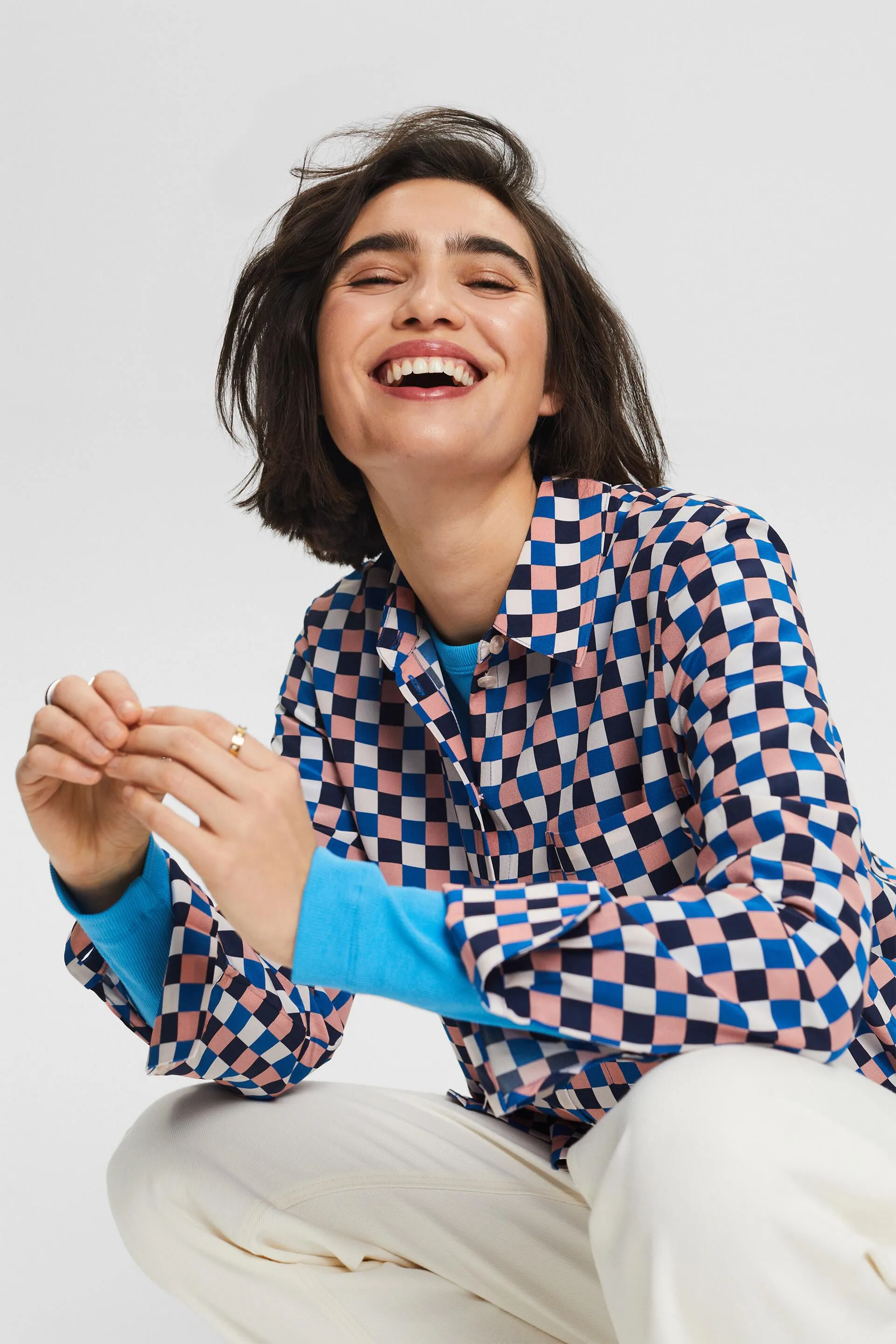 Camisa estampada de seda