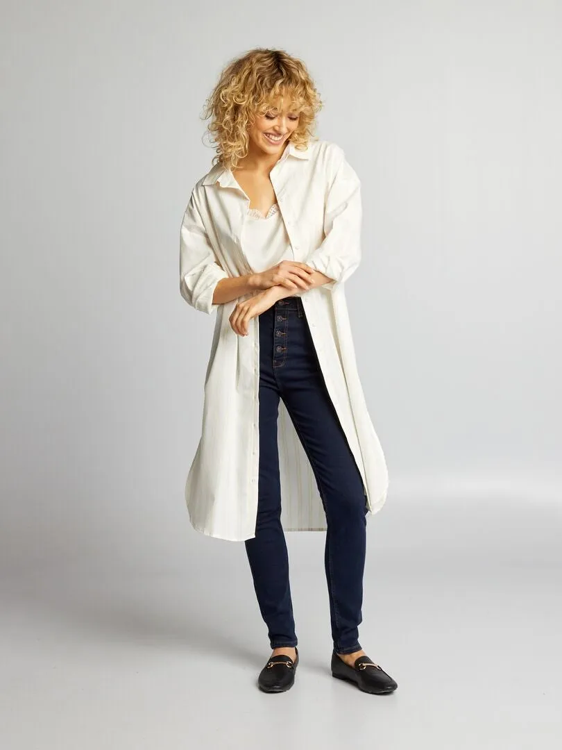 CAMISA LARGA  BEIGE
