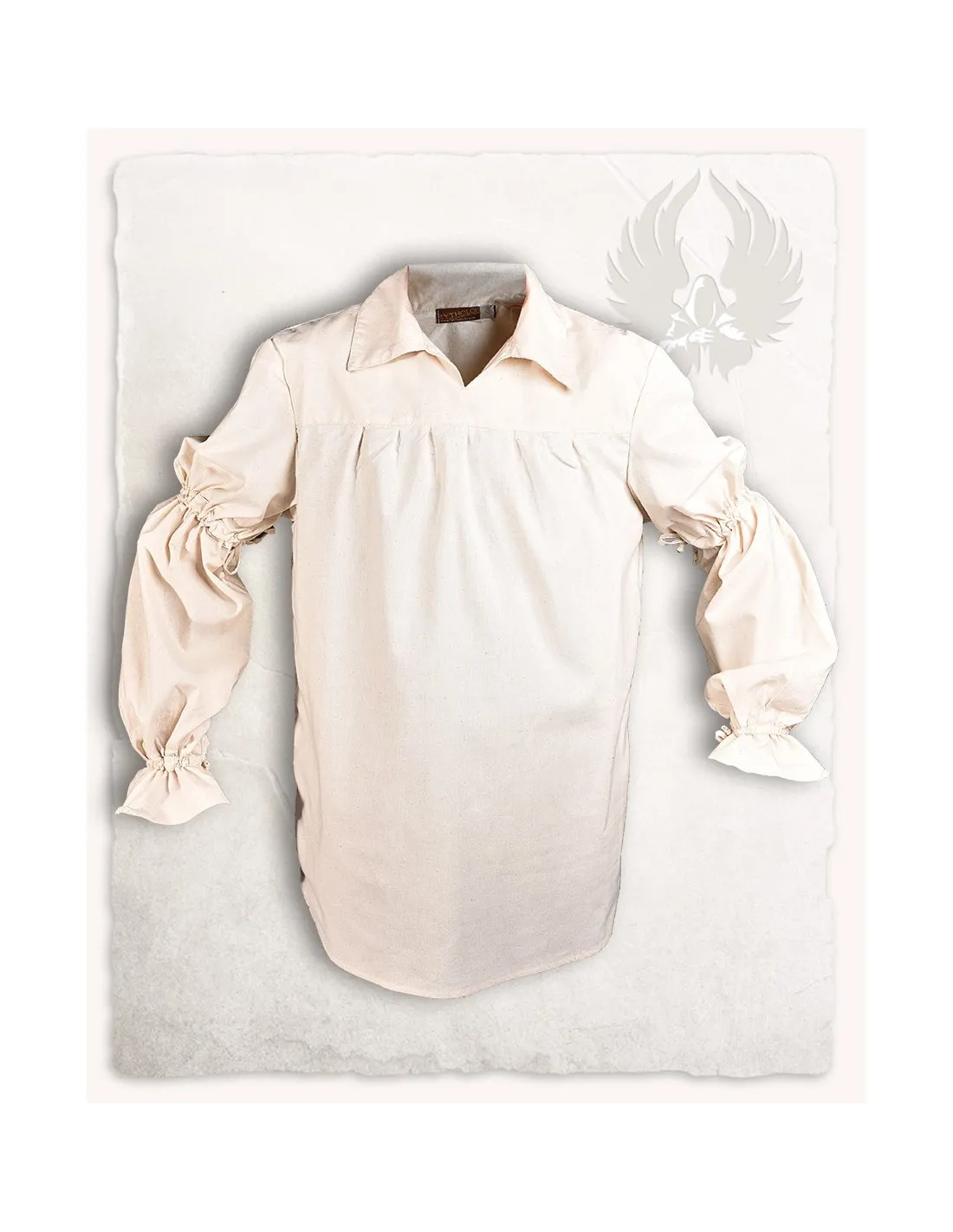 Camisa medieval en algodón crema modelo Tilly