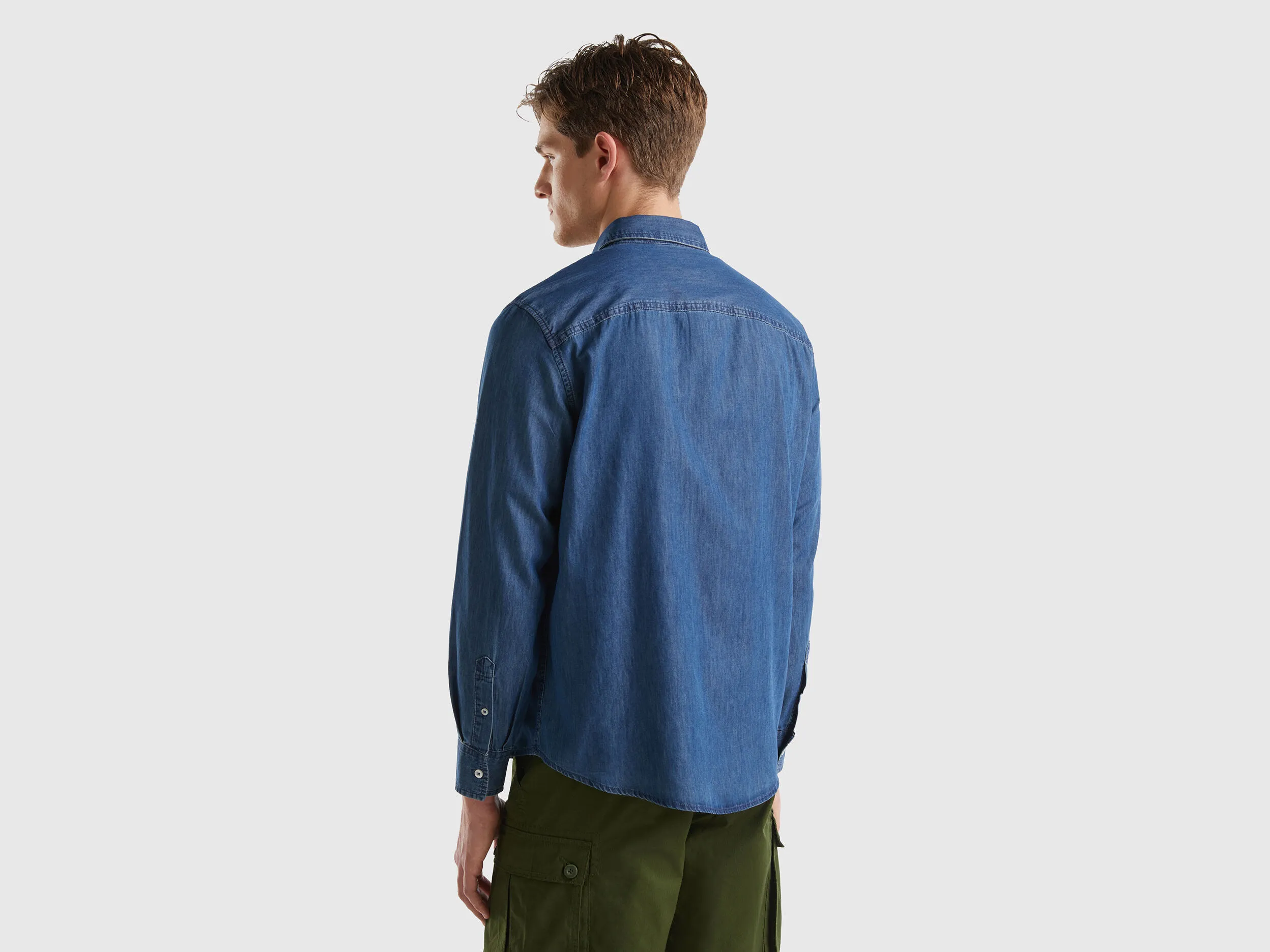 Camisa regular fit de cambray