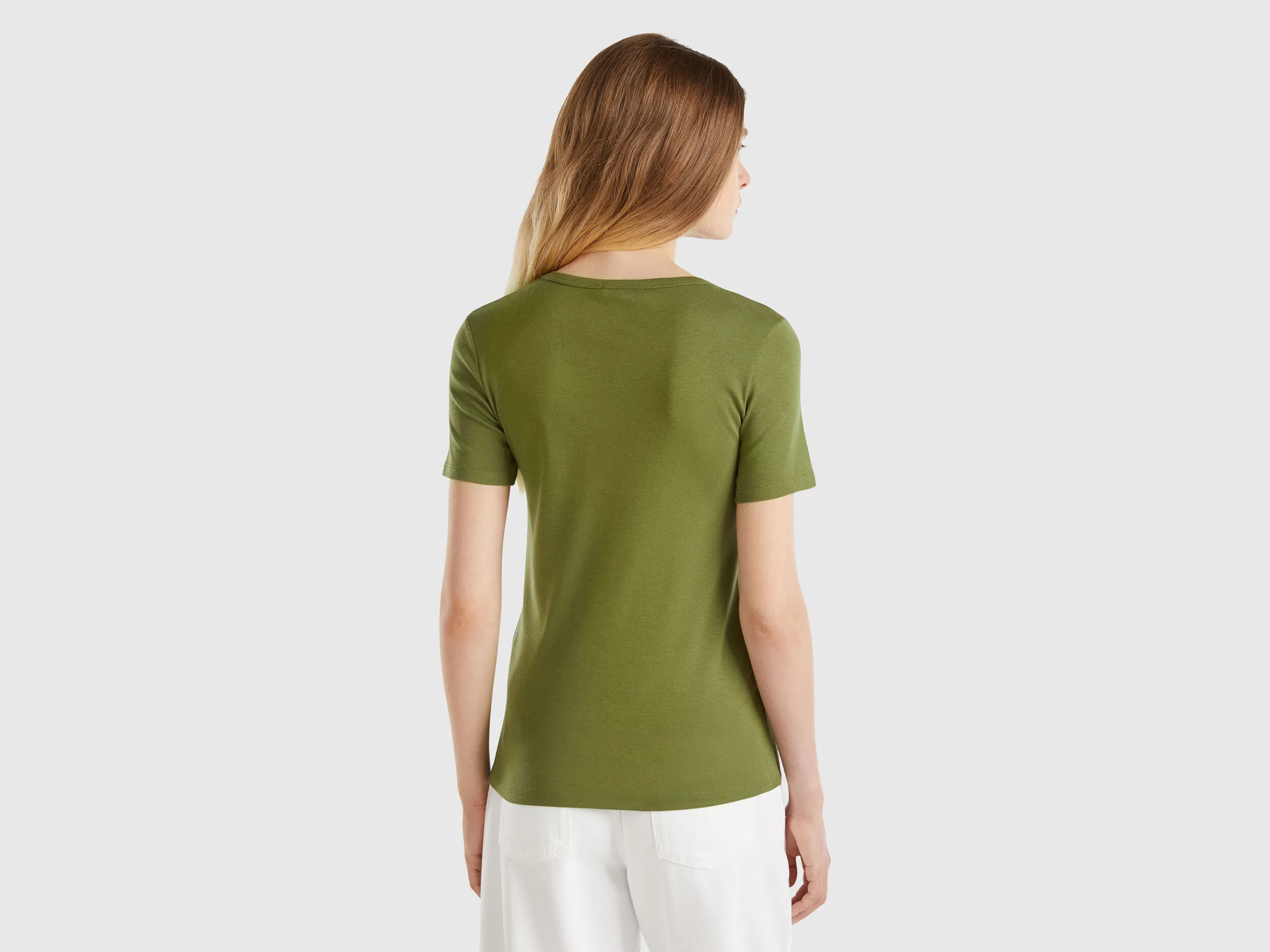 Camiseta de algodón de fibra larga