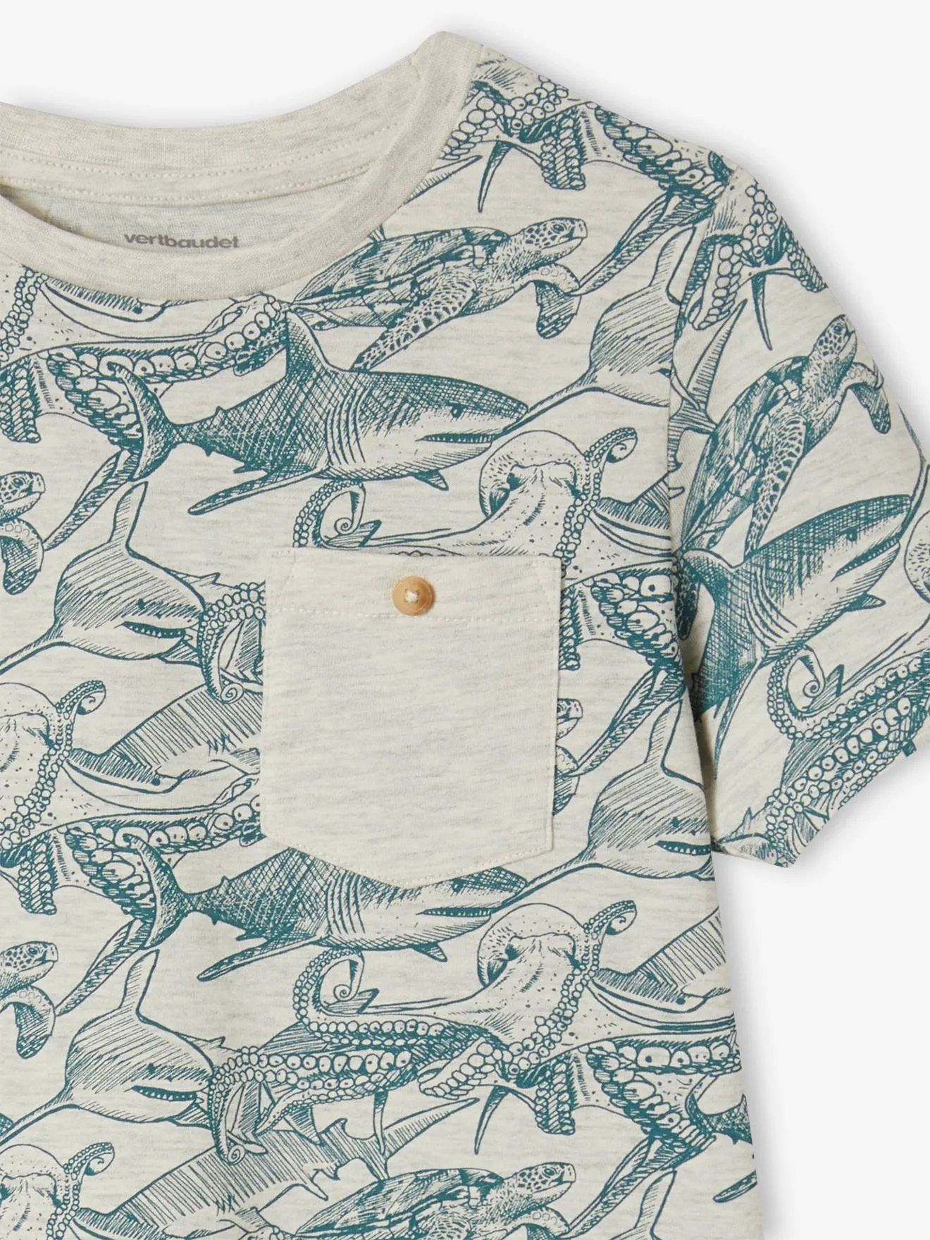 Camiseta de manga corta con motivos gráficos, para niño
