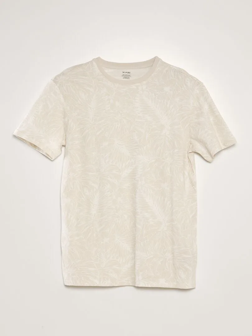 CAMISETA ESTAMPADA  BEIGE