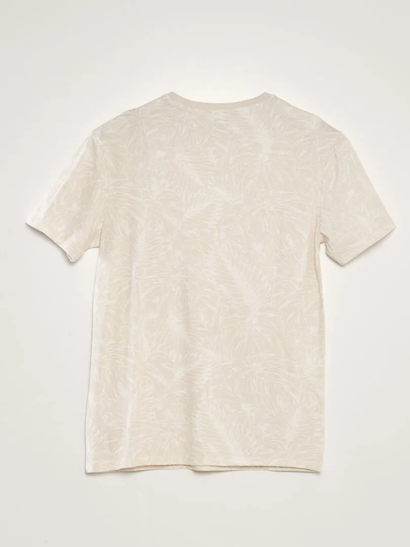 CAMISETA ESTAMPADA  BEIGE