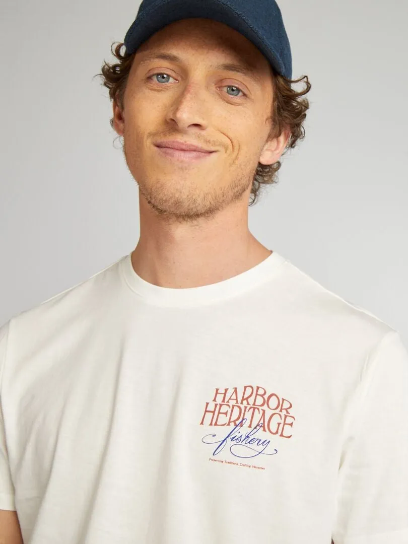 CAMISETA ESTAMPADA DE MANGA CORTA  BLANCO