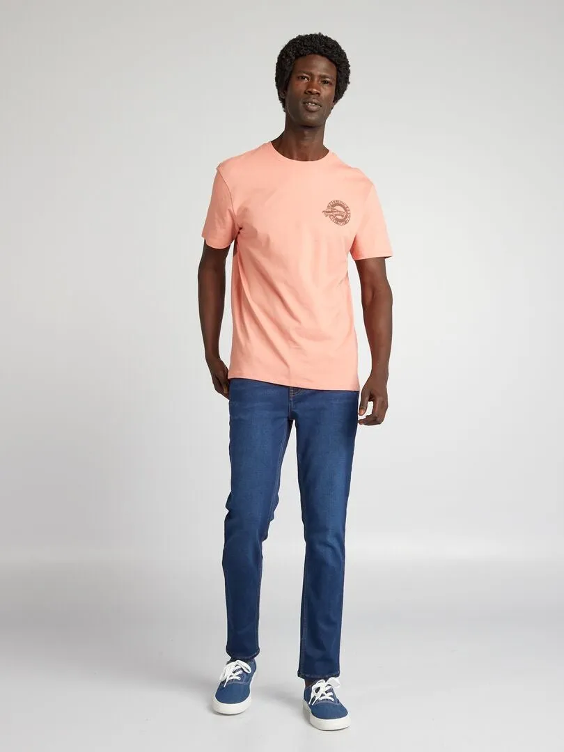 CAMISETA ESTAMPADA DE MANGA CORTA  ROSA