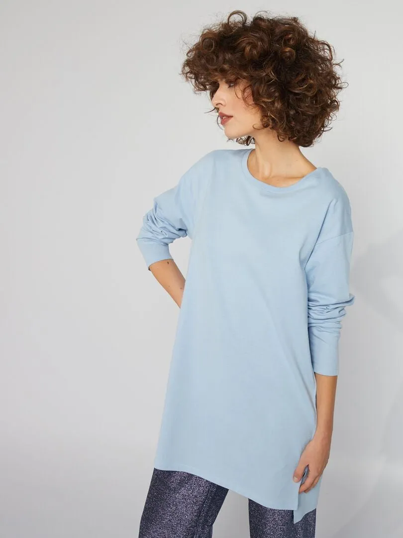 CAMISETA LARGA  AZUL