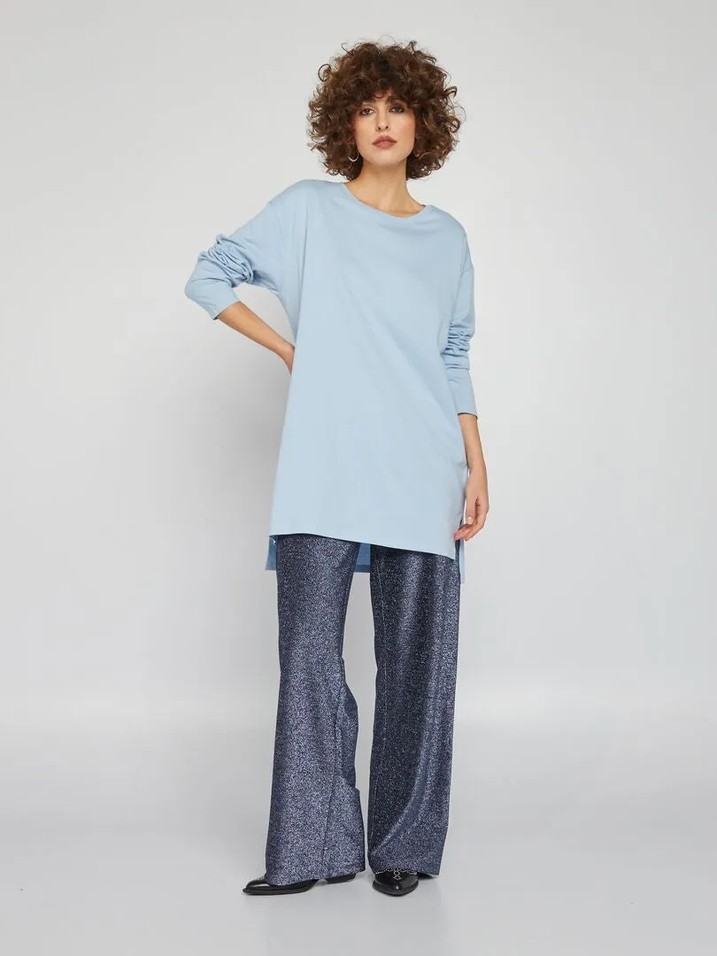 CAMISETA LARGA  AZUL