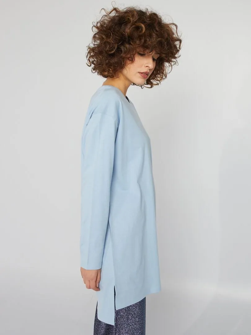 CAMISETA LARGA  AZUL